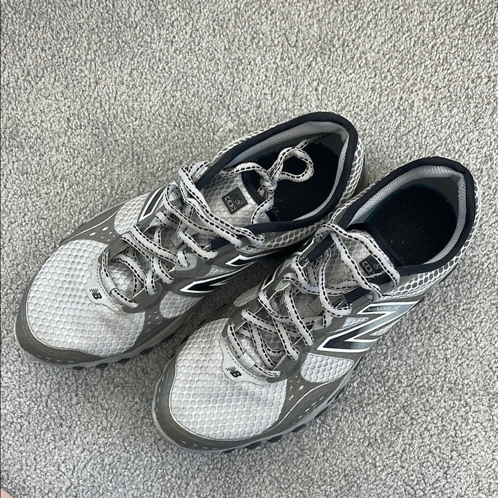 New Balance White and Gray Running Shoes